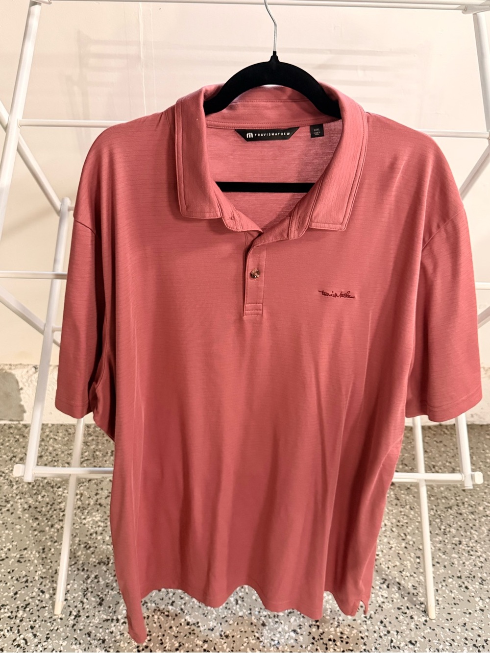 TravisMathew Men's Coral Polo Shirt